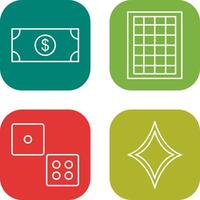 dollar bill and table of rates Icon vector