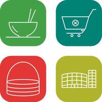 food and cancel order Icon vector