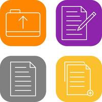 folder and edit document Icon vector