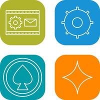 Blogging Service and Setting Icon vector