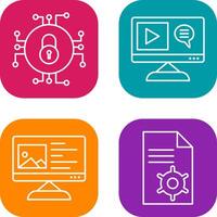Data Security and Content Production Icon vector