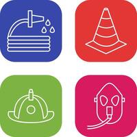 water hose and cone Icon vector