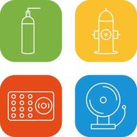 hydrant and oxygen tank Icon vector