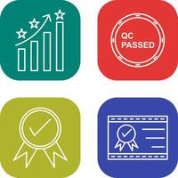 Reputation Management and QC Passed Icon vector
