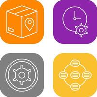 Tracking Services and Time Optimization Icon vector