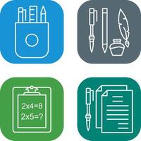 Stationery and Writing Equipment Icon vector