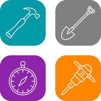 Shovel and Nail Icon vector