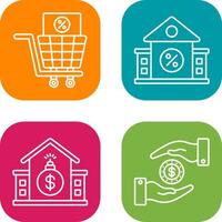 compras impuesto y inmuebles icono vector