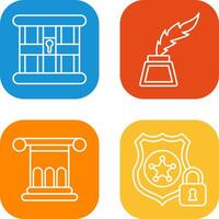 Jail and Inkwell Icon vector