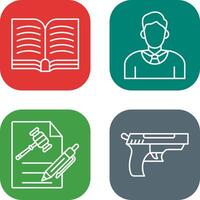 Book and Judge Icon vector