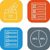 Casting Vote and Ballot Paper Icon vector