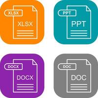XLSX and PPT Icon vector