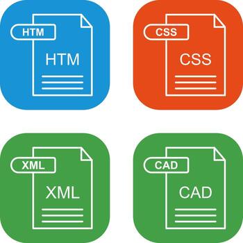 HTM and CSS Icon vector