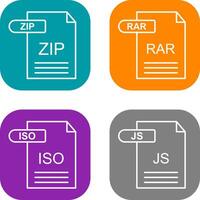 ZIP and RAR Icon vector