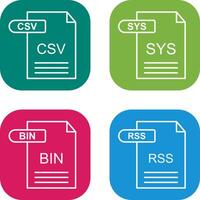 CSV and SYS Icon vector