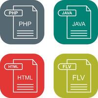 PHP and Java Icon vector