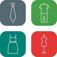 Tie and Pyjamas Icon vector