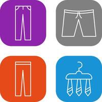 Pants and Shorts Icon vector