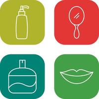 Cosmetic Product and Mirror Icon vector