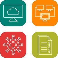 Cloud Systems and Connected Icon vector