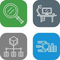 Search and Workspace Icon vector