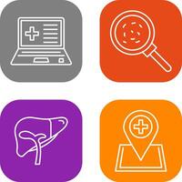 Laptop and Analytics Icon vector