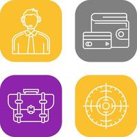 Customer Support and Wallet Icon vector