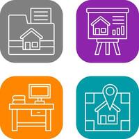 Folder and Presentation Icon vector