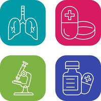 Lung and Medicine Icon vector