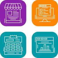 Mobile Shop and Search Product Icon vector