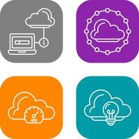 Laptop and Cloud Icon vector