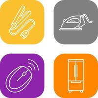 Hair iron and Laundry Icon vector