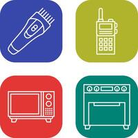 Trimmer and Communication Icon vector