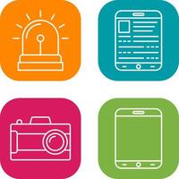Alarm System and Ebook Icon vector