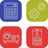 Calculator and Setting Icon vector