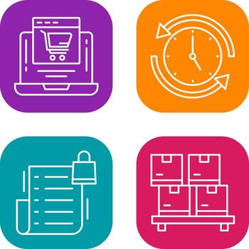 Add to Cart and Run time Icon vector