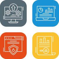 Upload and Dashboard Icon vector