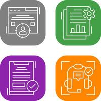 Target Audience and SEO Report Icon vector