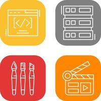 Web Coding ND Server Icon vector