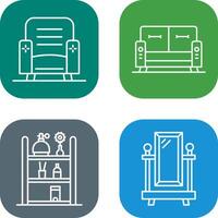 Armchair and Sofa Icon vector