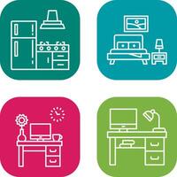 Kitchen and Bedroom Icon vector