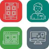 Apps and User person Icon vector