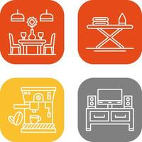 Iron Board and Table Icon vector