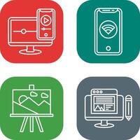 WIFI and Responsive Icon vector