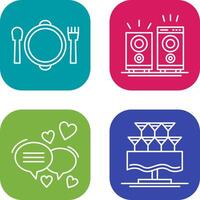 Banquet and Music Icon vector