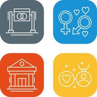 Wedding and Genders Icon vector