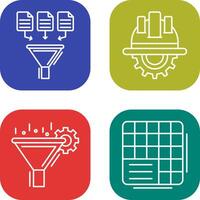 Data Collection and Engineering Icon vector