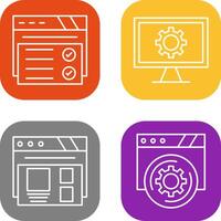 Web Browser and Monitor Screen Icon vector