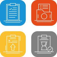 Clipboard and List Folder Icon vector