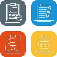 Medical Examination List and Check Up List Icon vector